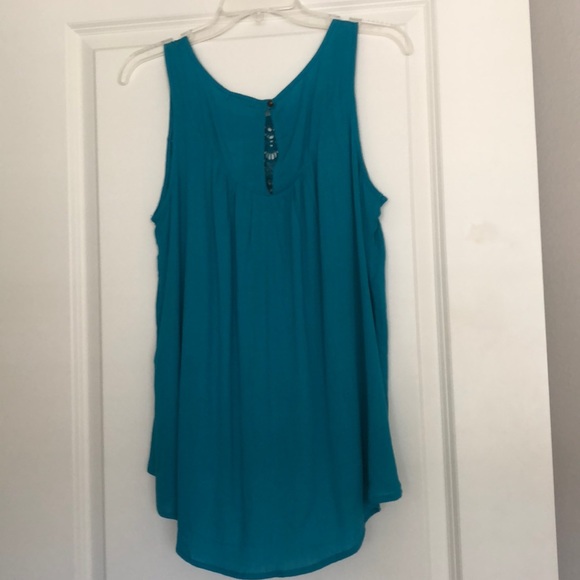 New! Turquoise tank, women’s size M, lovely detail - Picture 3 of 4